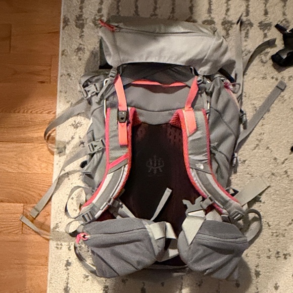 The NorthFace Gray Terra 55 backpacking pack